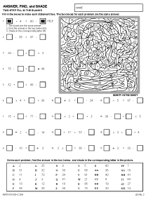 Preview of math worksheet - Two-Step Fill in the Blanks, Level 2