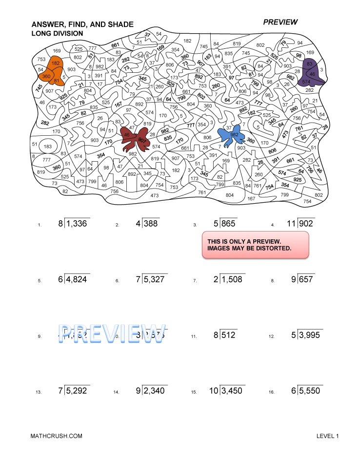 worksheets on division by math crush