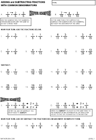 Preview of Adding and Subtracting Fractions with 
		Common Denominators - LEVEL 1