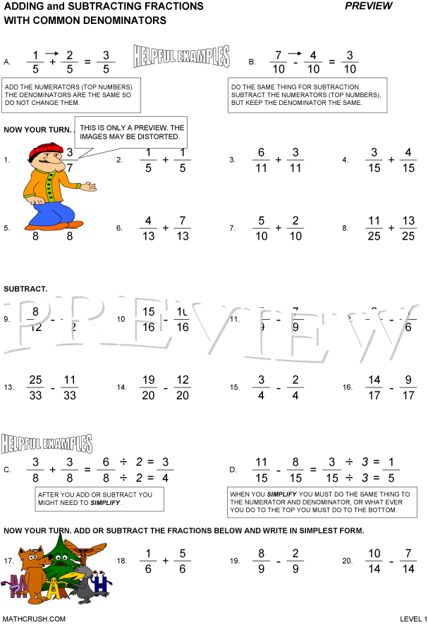 Add Subtract Fractions Word Problems Worksheets K5 Learning Fractions With Unlike Denominators