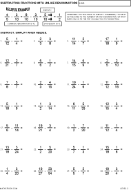 Preview of Subtracting Fractions with Unlike Denominators 
		- LEVEL 2