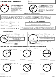 Preview of math worksheet on Circles - Circumference