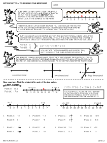 Preview of math worksheet, Introduction to Finding the Midpoint - Level 1