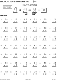 Preview of 1 x 2 Multiplication without carrying  
		- Level 1 - Vertical
