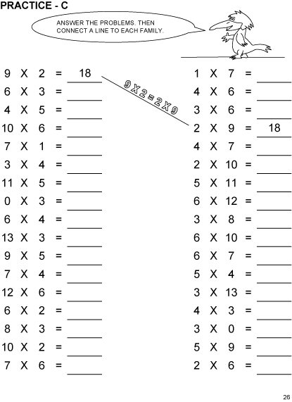 Preview of Basic Multiplication Book - Level 1