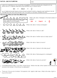 Preview of math worksheet on Writing Ratios - Level 1