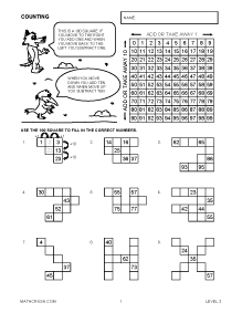 Preview of first page of Counting and Number Patterns - Level 2