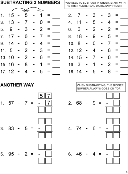 Preview of Subtraction Book - Level 2
