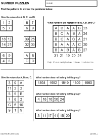Preview of free worksheet on Number Puzzles - Level 2